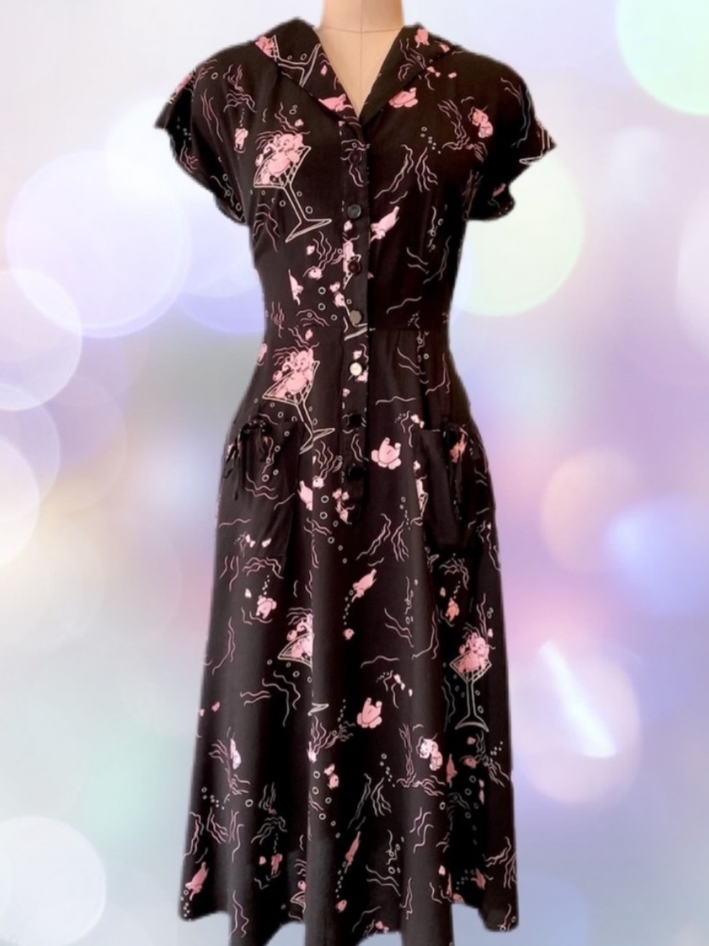 Collectif Liza Tipsy Elephant Dress US SIZES